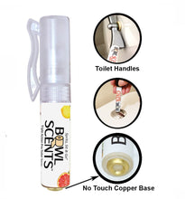 Load image into Gallery viewer, Bowl Scents Traveler with No Contact Brass tool Copper base, to avoid touching toilet handles and other surfaces