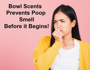 Bowl Scents Pre-Toilet Spray prevents Nasty Poop smell before it begins. Fits in Pocket or Purse Made in USA