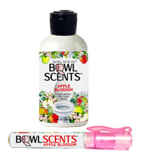 Load image into Gallery viewer, Bowl Scents Toilet Spray prevents Poop Smell, easy to use spritz, sit and go. Great for Travel, TSA Friendly, sprays in the toilet bowl on the water to create an odor trapping layer that blocks stinky poop smell. Comes with Traveler unit plus 2 oz refill bottle with easy pour spout