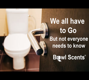 We all have to go but not everyone needs to know, Bowl Scents Aromatic Toilet Spray, prevents stinky poop smell before it begins