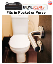 Load image into Gallery viewer, Bowl Scents Pre-Toilet Spray - Clips to Pocket or Purse, great for Home or Office bathroom. Use for Travel and Dating or Workplace bathroom