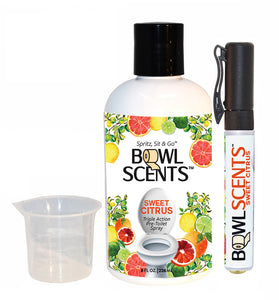 Bowl Scents Sweet Citrus pre-poop Toilet spray - Fits in pocket or purse Made in USA