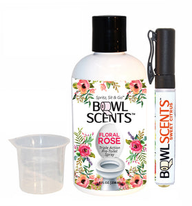 Bowl Scents Floral Rose Toilet Spray - Prevents embarrassing Poop smell